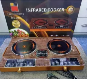 Hoffmans  2 Burner Infrared Cooker Hot Plate Stove - Brown