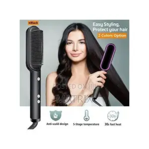 2 in 1 Hot-Air Hair Styling Comb Straightener Hair Brush -