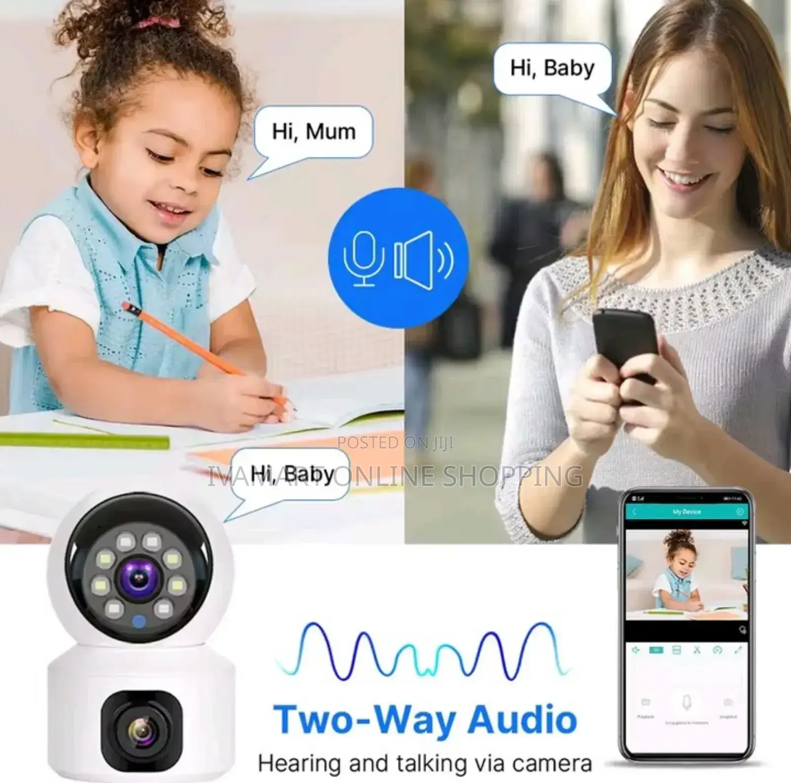 Smart Wi-fi Camera - Dual Lens Day / Night Vision.