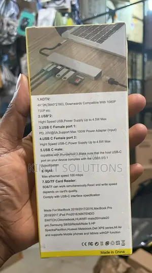 Type C 8 in 1 HDTV Adapter