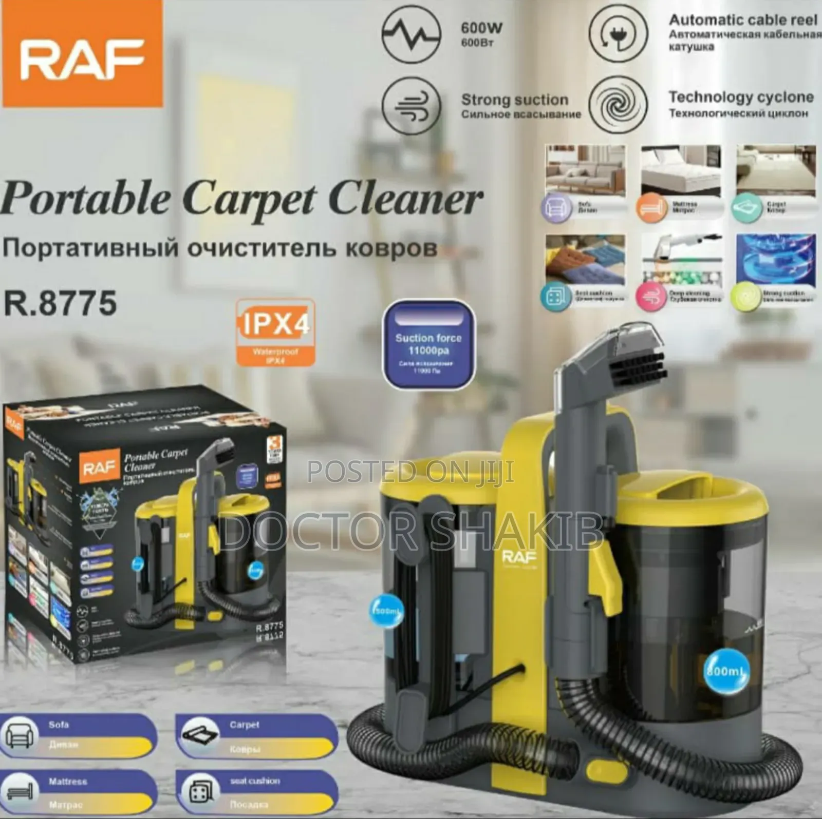 Raf Portable Carpet Cleaner Model R.8775