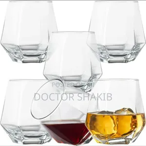 Strong 310ml Diamond Whiskey Glasses - 6pcs