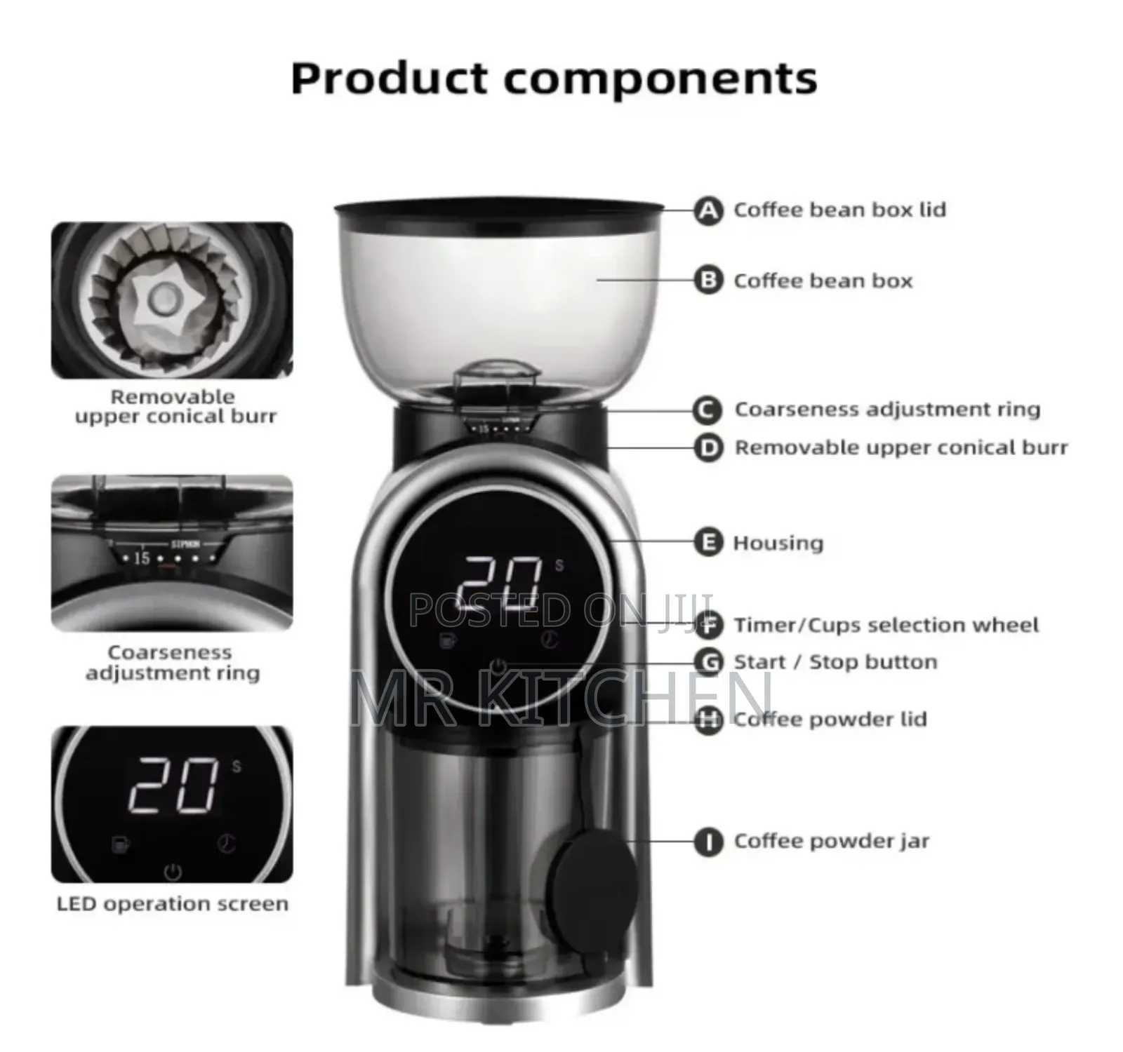 Italian Barista Coffee Grinder