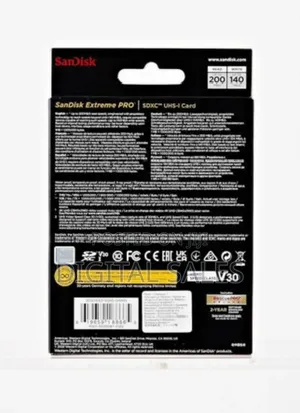 Sandisk 512gb Extreme Pro SDXC Uhs-I Memory Card