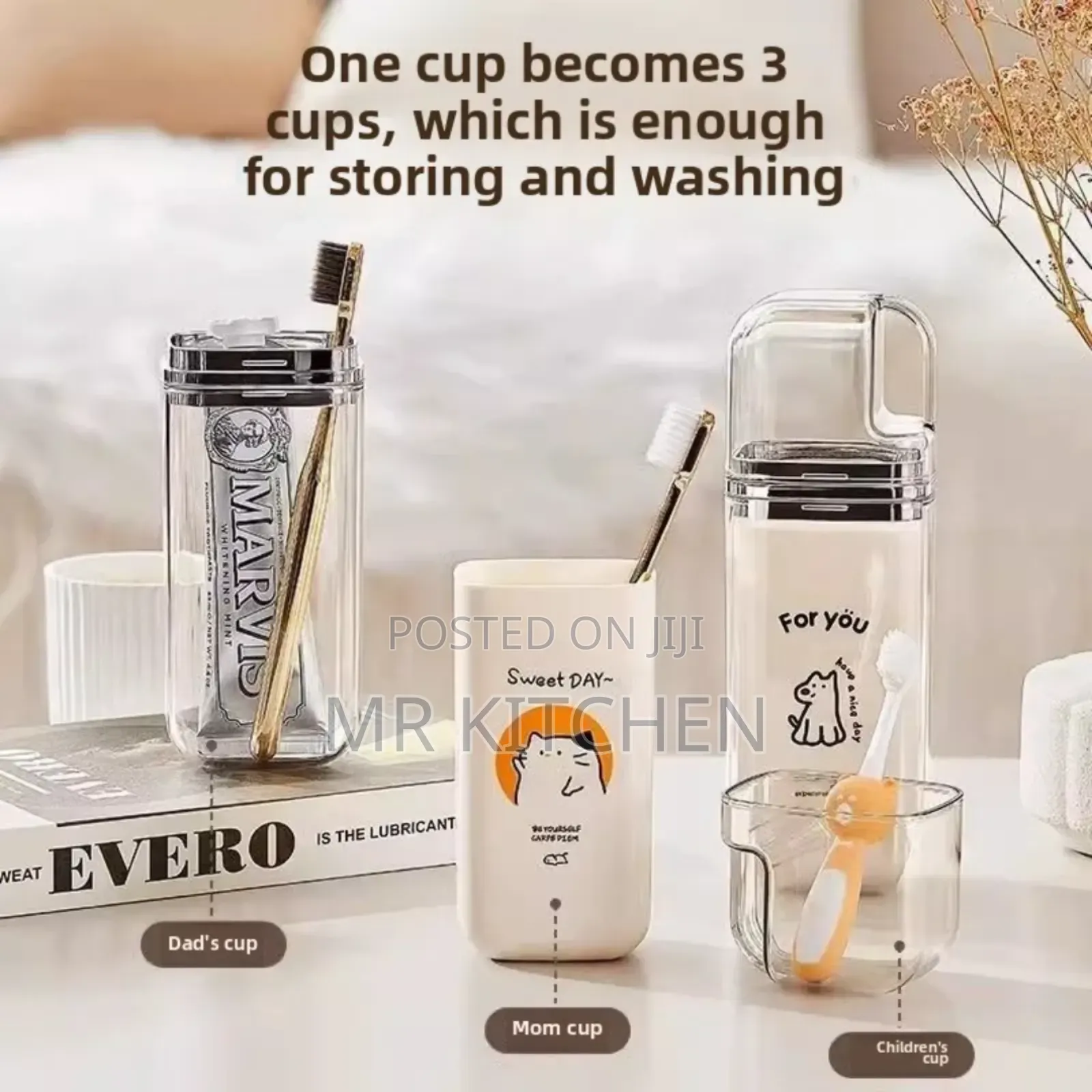 3 In 1 Portable Toothbrush Holder