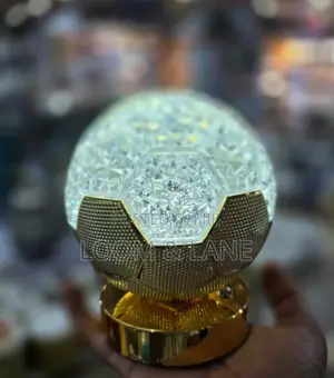 Round Gold Crystal Led Lamp