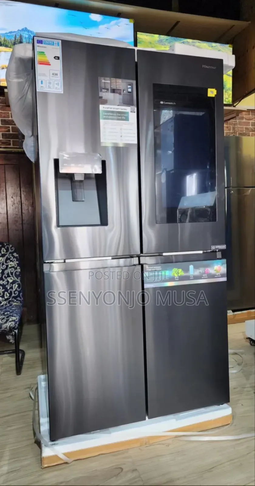 Hisense 680l Multi-Door Smart Fridge With Water Dispenser