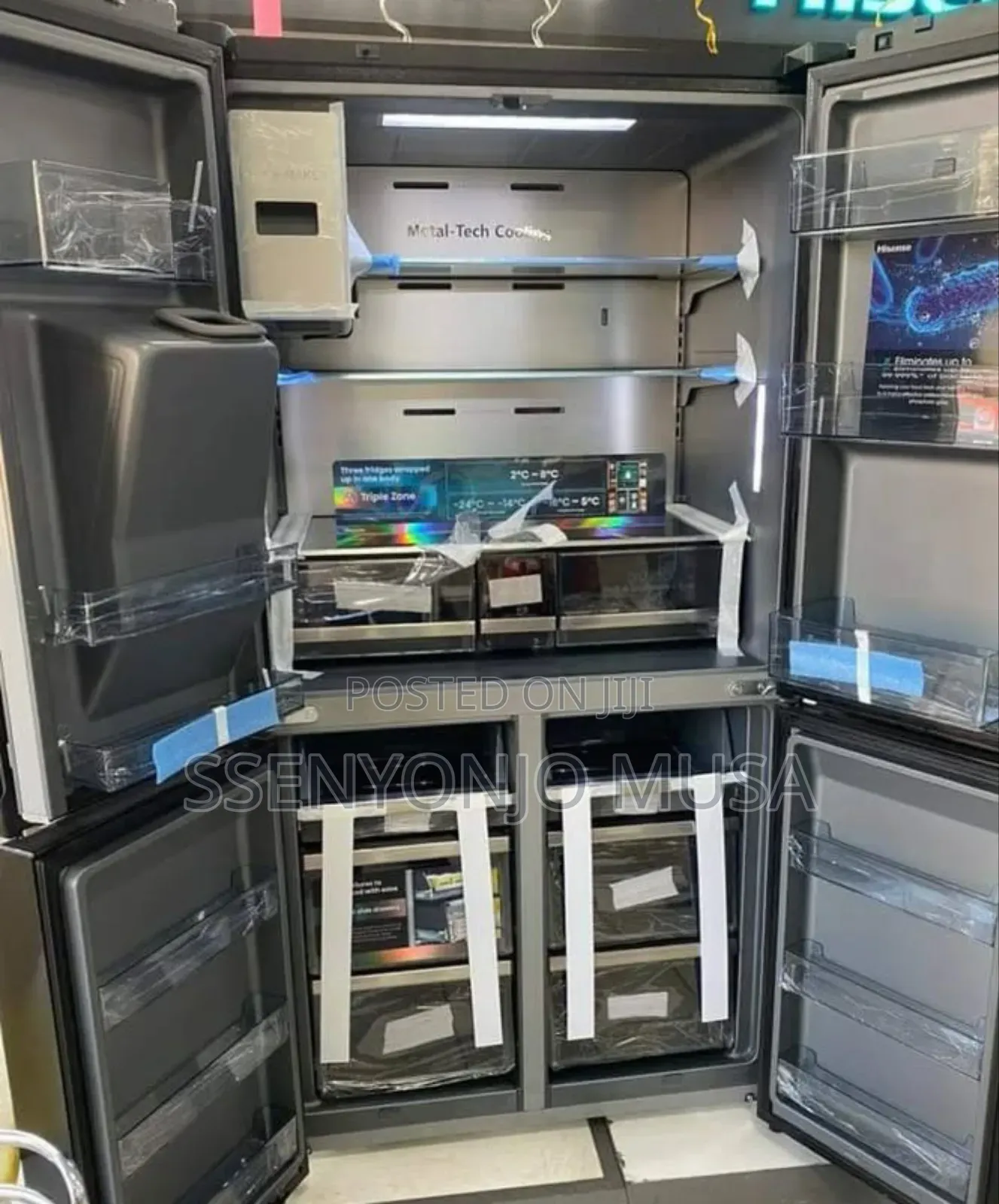 Hisense 680l Multi-Door Smart Fridge With Water Dispenser