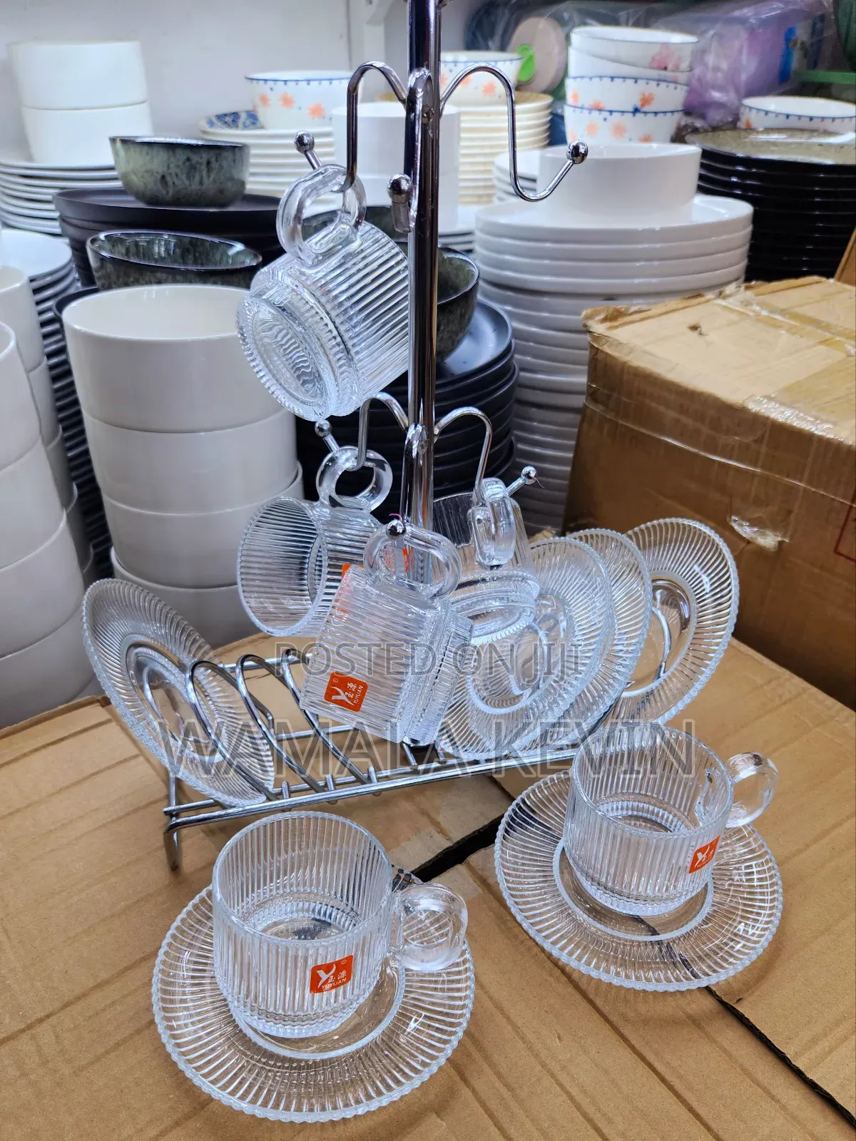 Cup and Saucer Glass for Tea