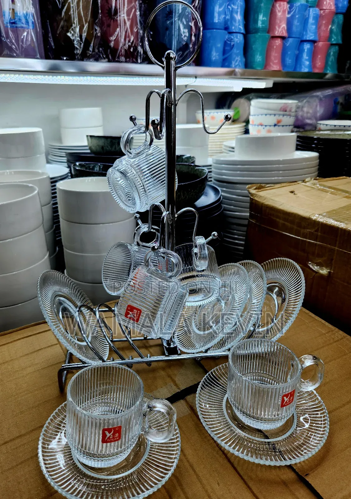 Cup and Saucer Glass for Tea