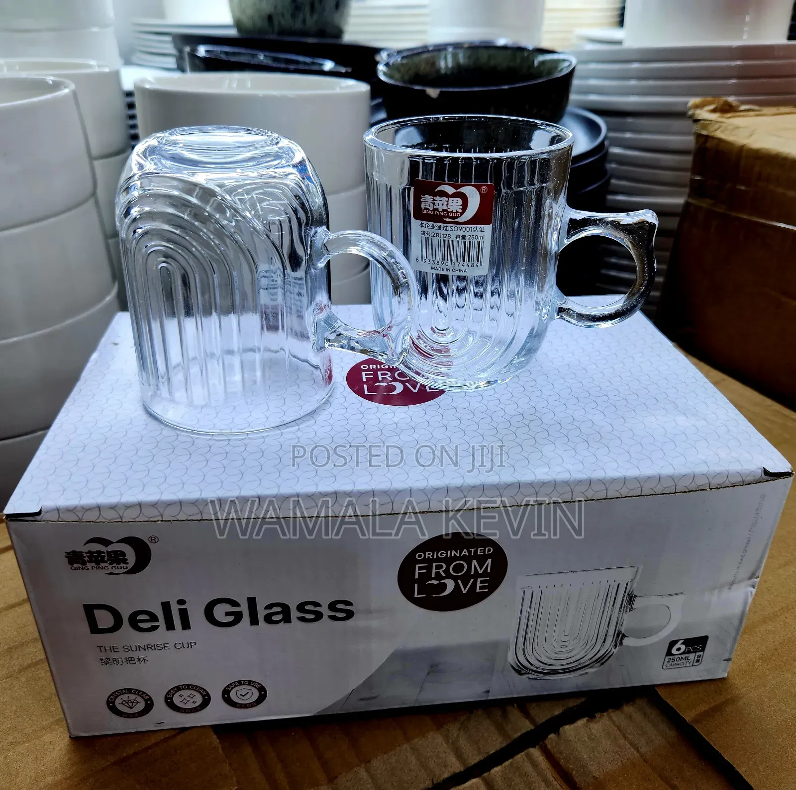 Glass Mugs for Tea Coffee 6pcs