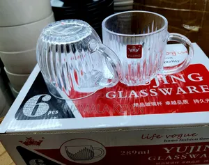 Glass Mugs for Tea Coffee 6pcs