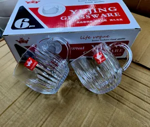 Glass Mugs for Tea Coffee 6pcs