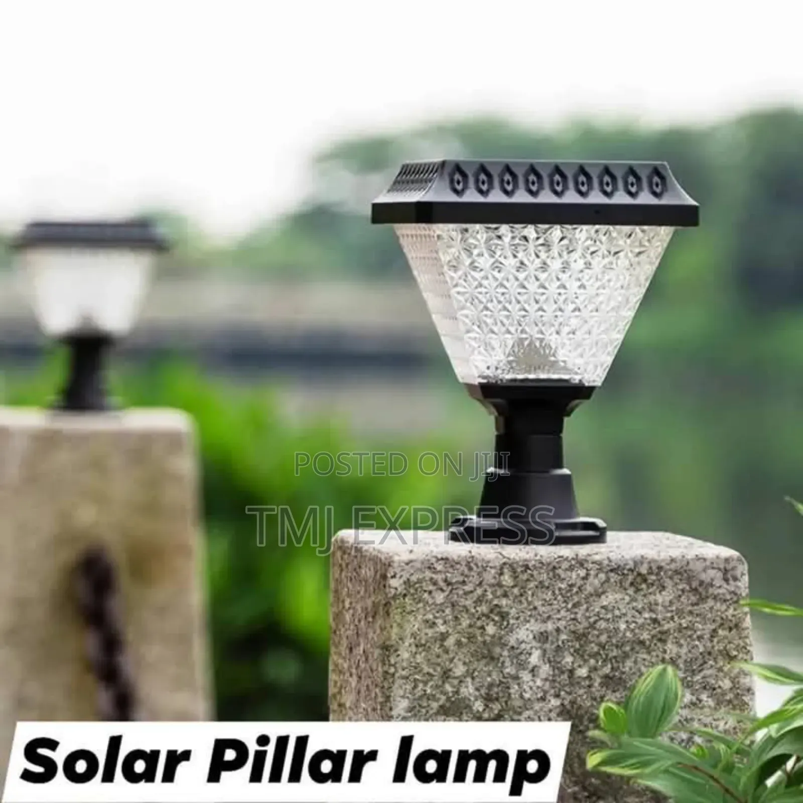 Solar Pillar Lamp for Outdoor With Remote