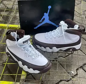 Original White/Brown Air Jordan 9 Retro Sneakers