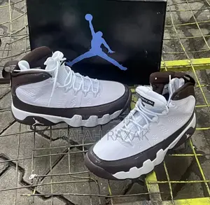 Original White/Brown Air Jordan 9 Retro Sneakers