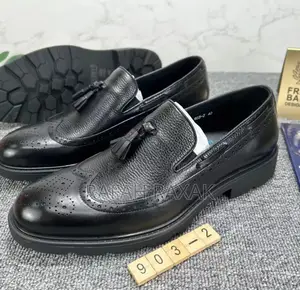 Original Men’S Black Franco Banetti Oxford Leather Loafers