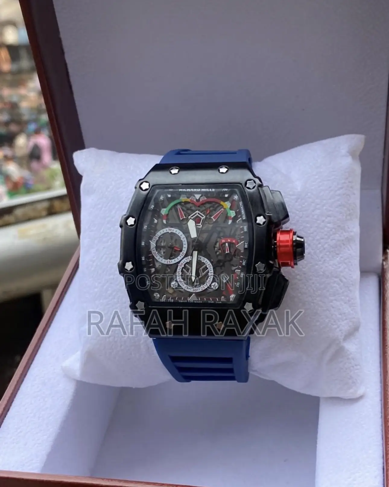 Original Navy Blue Luxury Richard Mille Rubber Watch