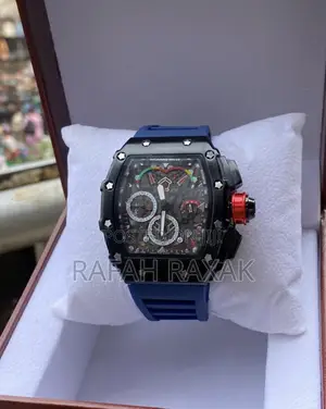 Original Navy Blue Luxury Richard Mille Rubber Watch