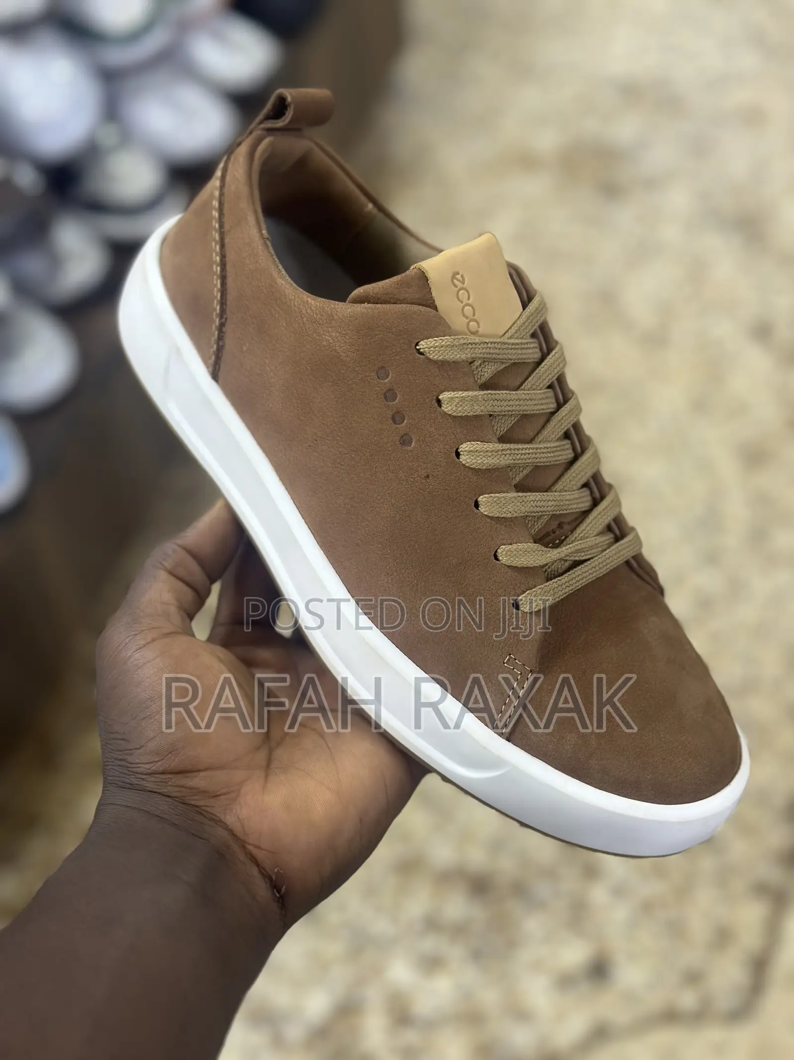 Original Brown/White Ecco Casual Leather Sneakers