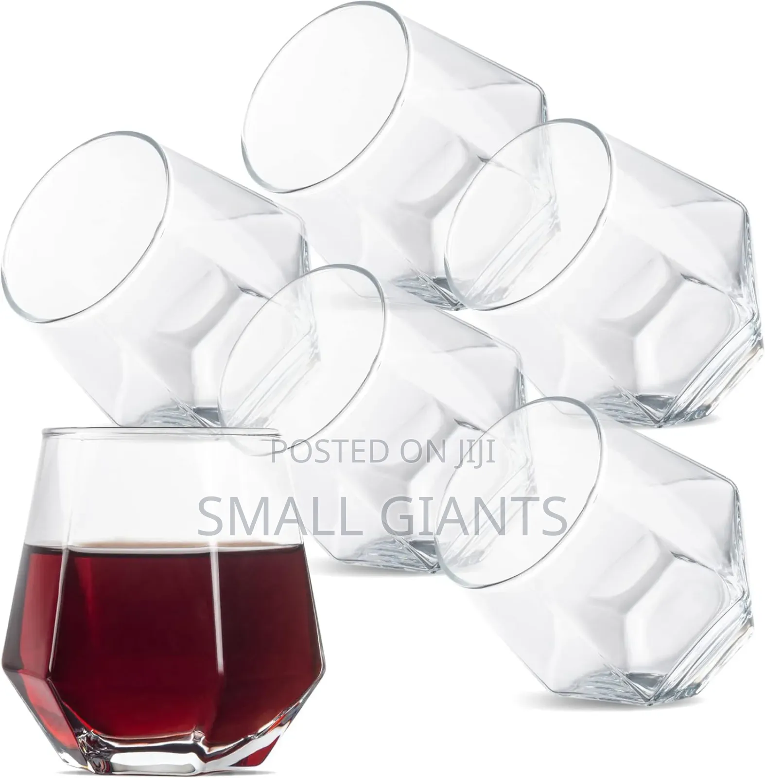 6pcs 310ml Diamond Whiskey Glasses