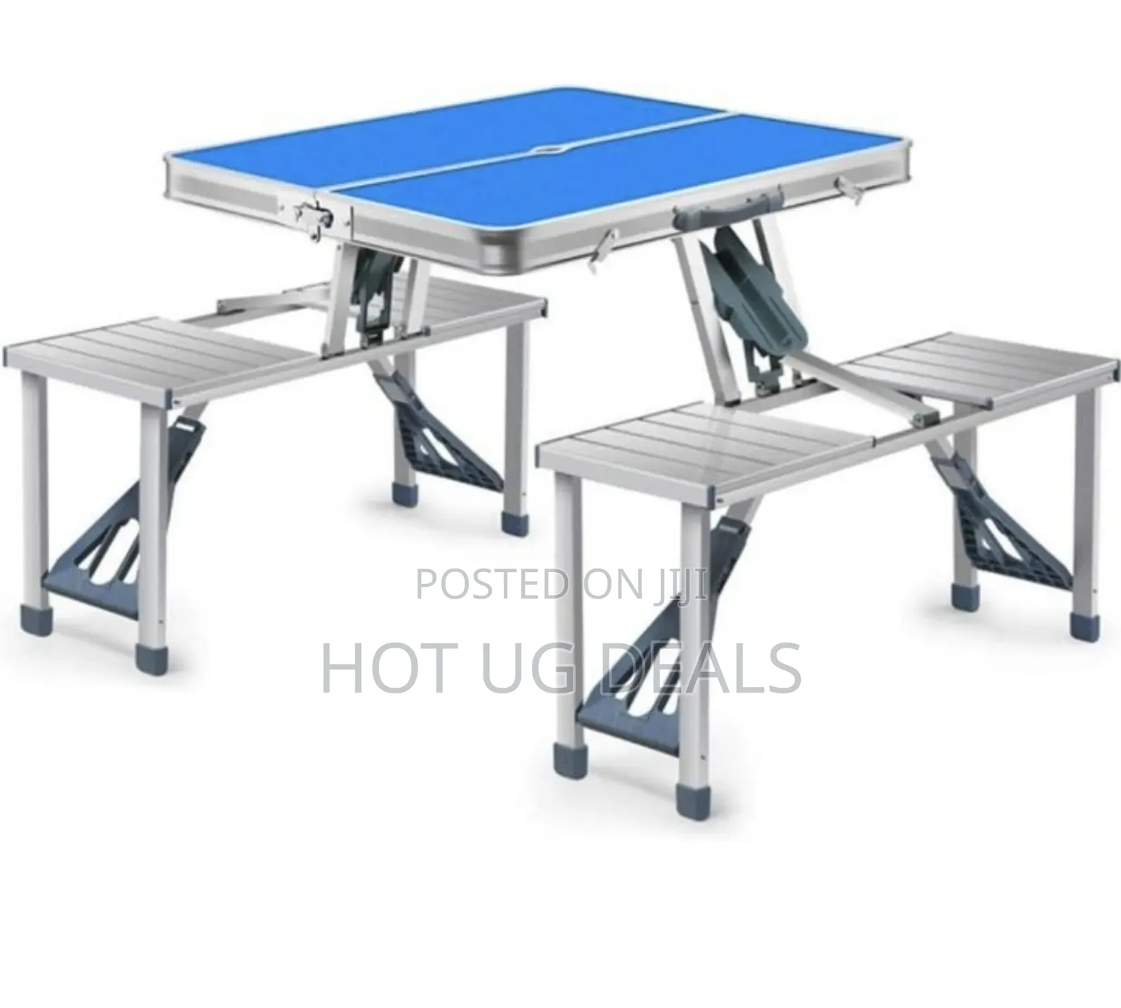 Foldable Camping Table  Tea Table With 4 Chairs Bench Seats