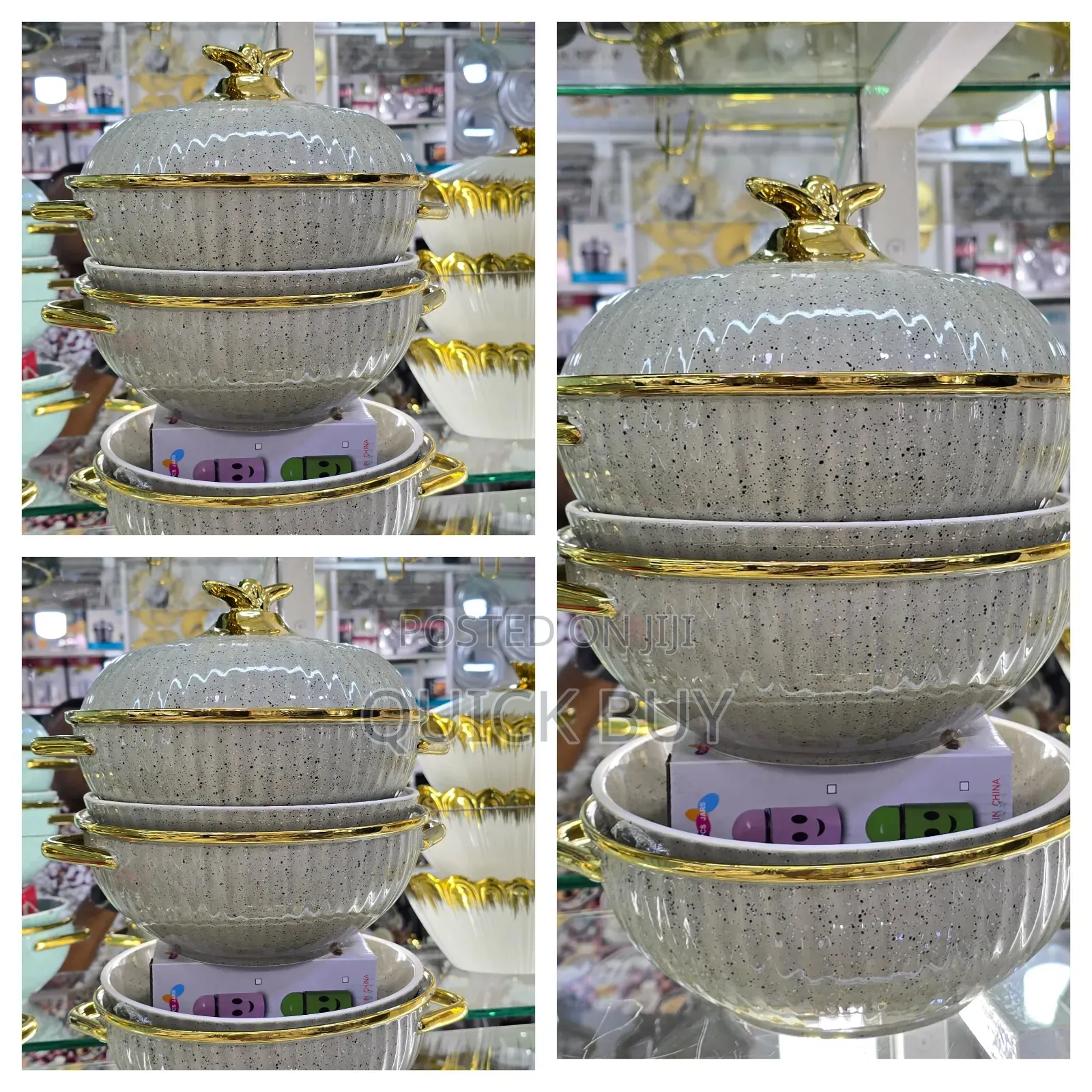 Uniquè Design 6pcs Ice Cream Glassware Set