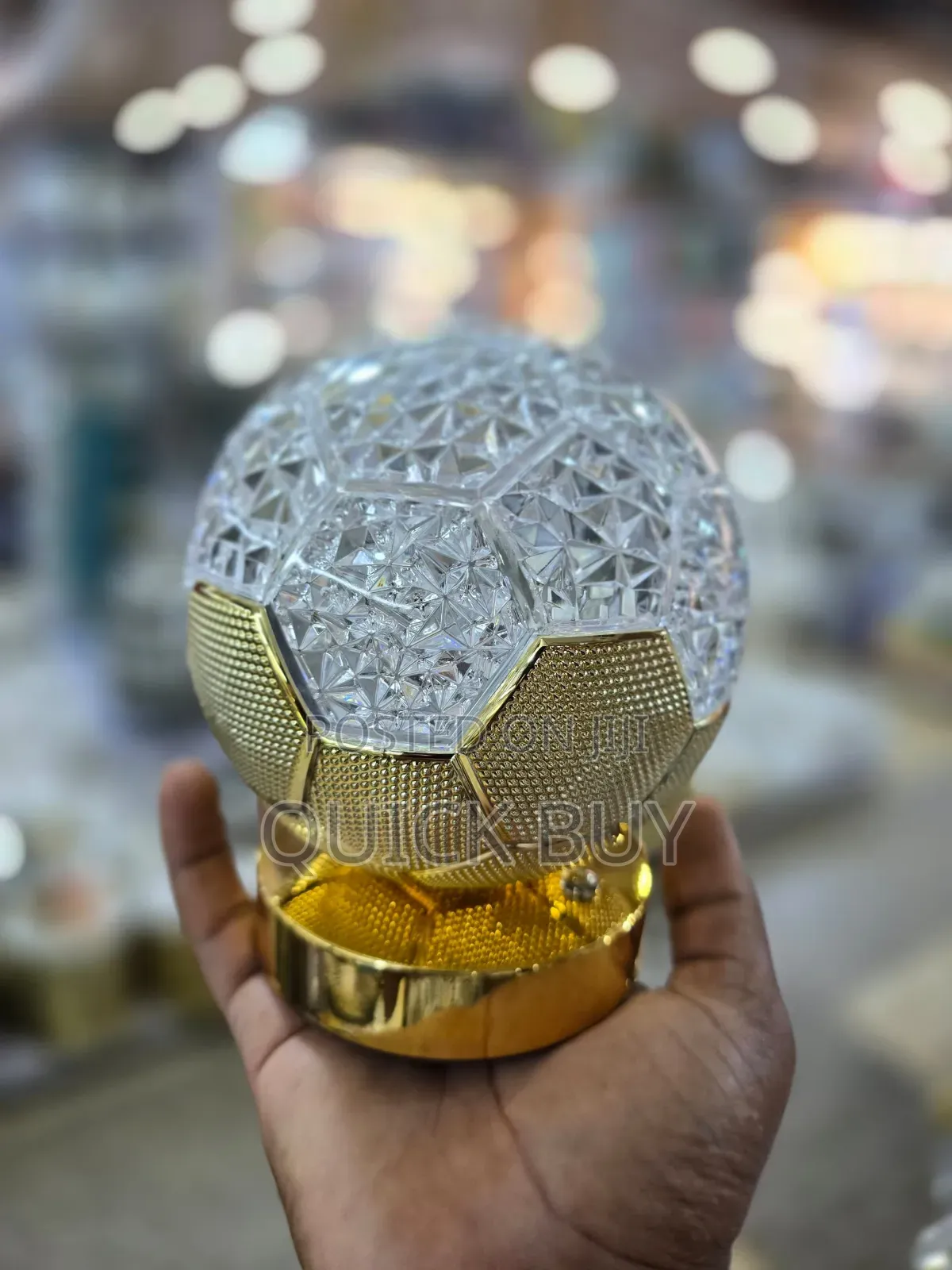 New Round Gold Crystal Led Lamp
