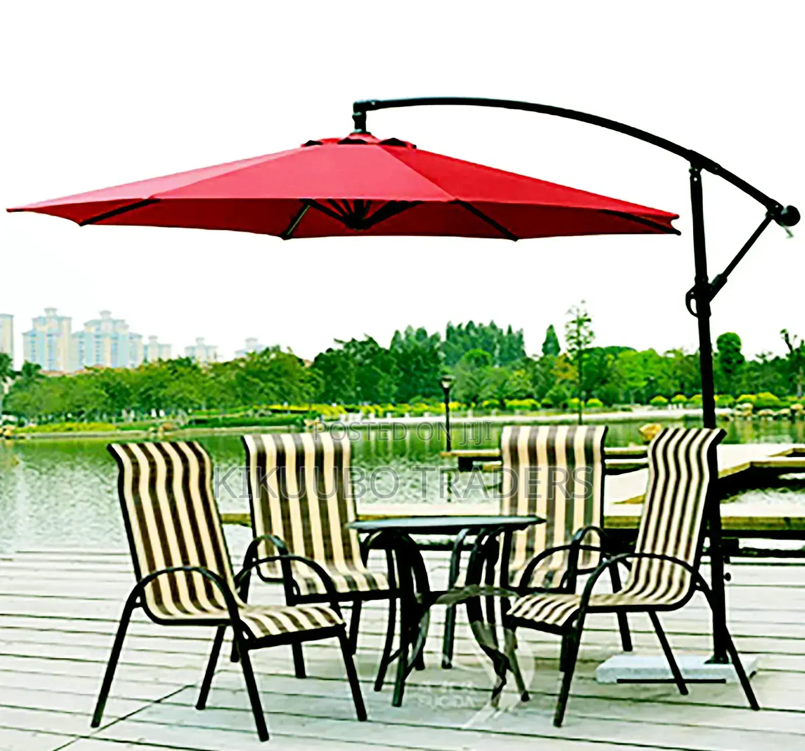Side Pole Patio Outdoor Garden Sun Umbrella