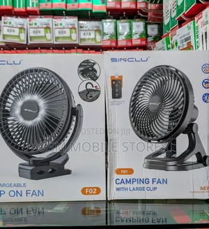 Clip Camping Rechargeable Fan With Remote and Light Button