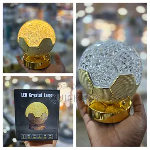 New Round Gold Crystal Led Lamp