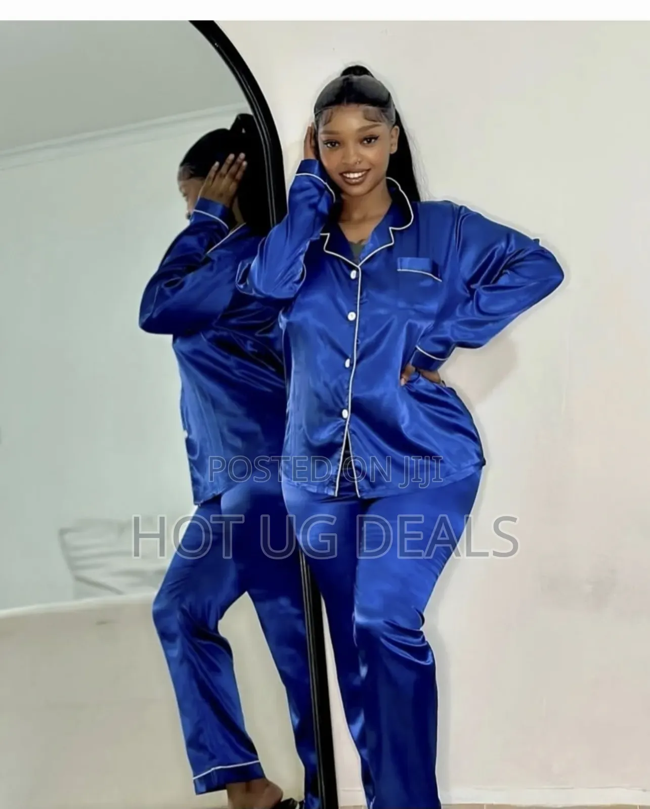 Women Silk Pajamas Set Long Sleeve Two-piece Pure Silk Set