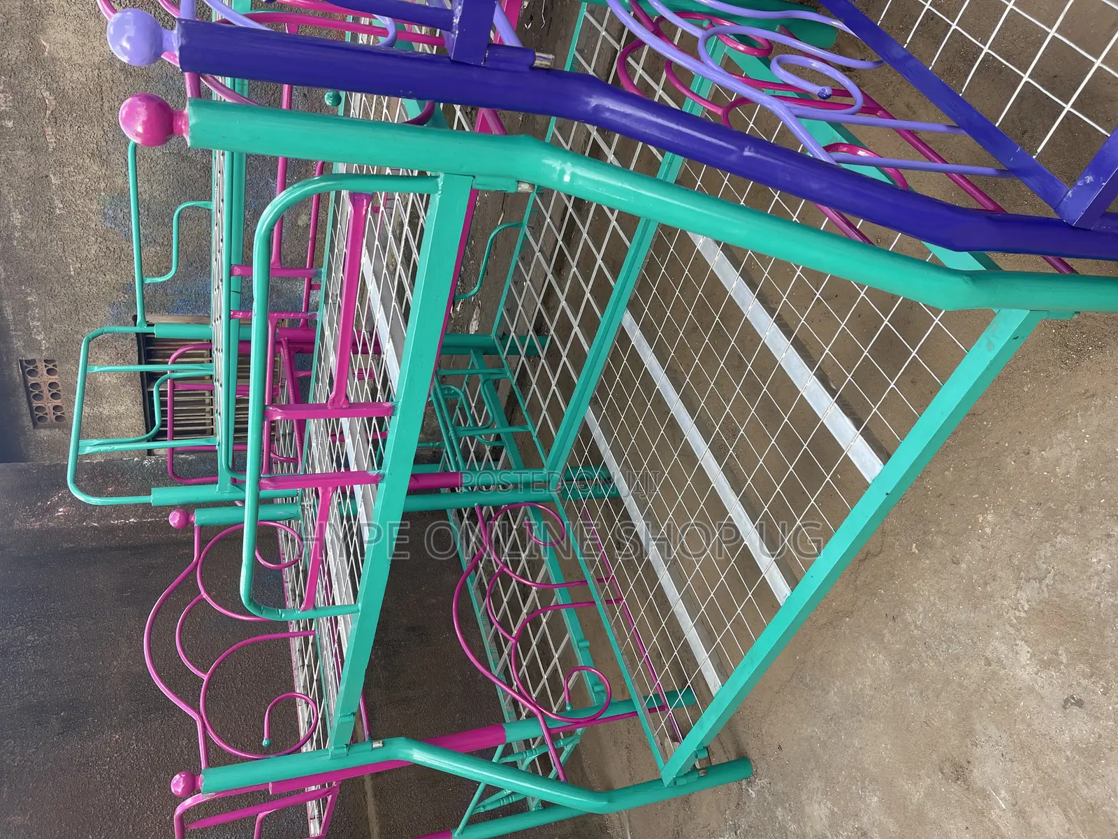 Green and Pink Double 4by6 Decker Bed