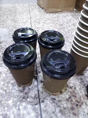 Disposable Paper Coffee Cups (25pcs With Covers)