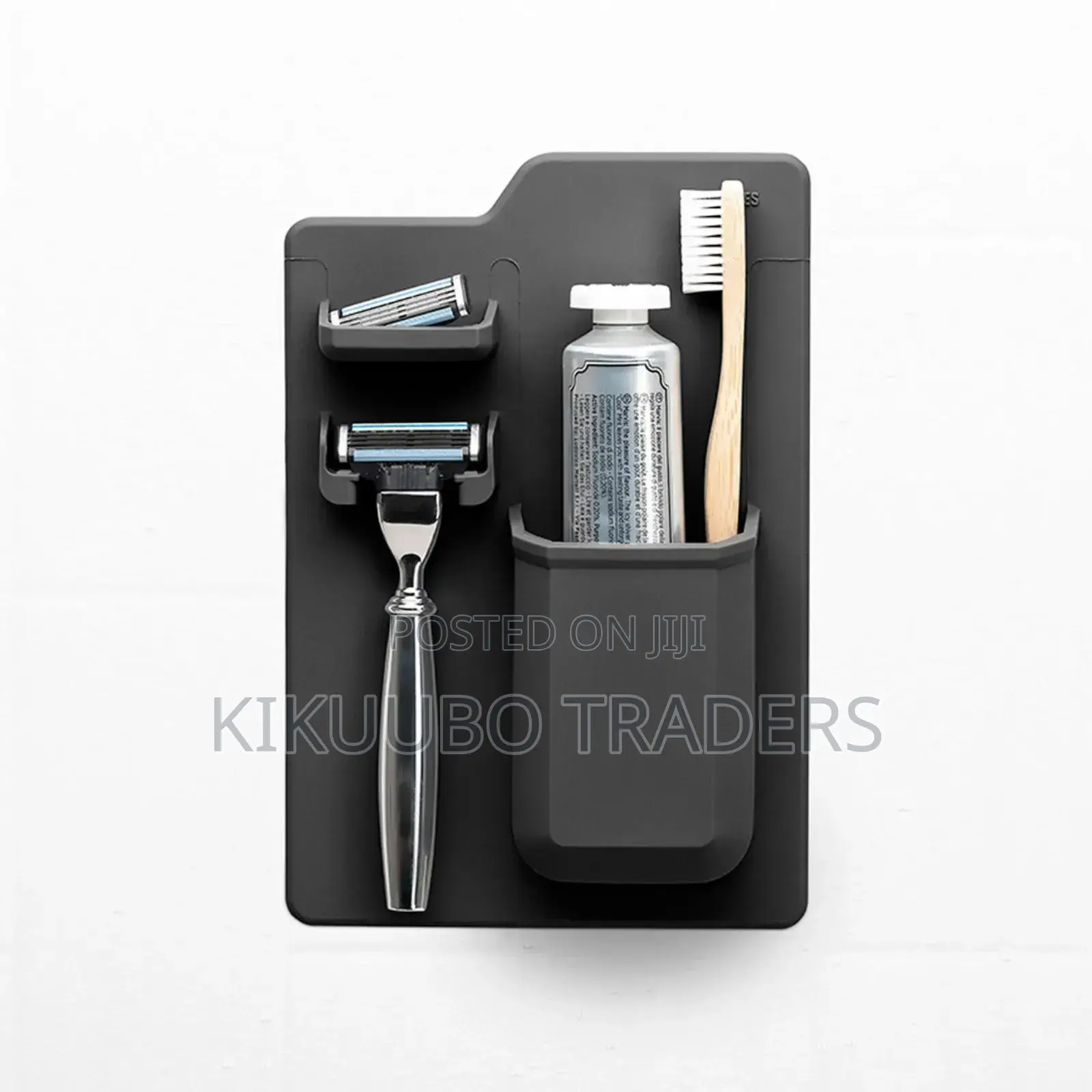 Wall Mount Silicone Toothbrush and Razor Holder