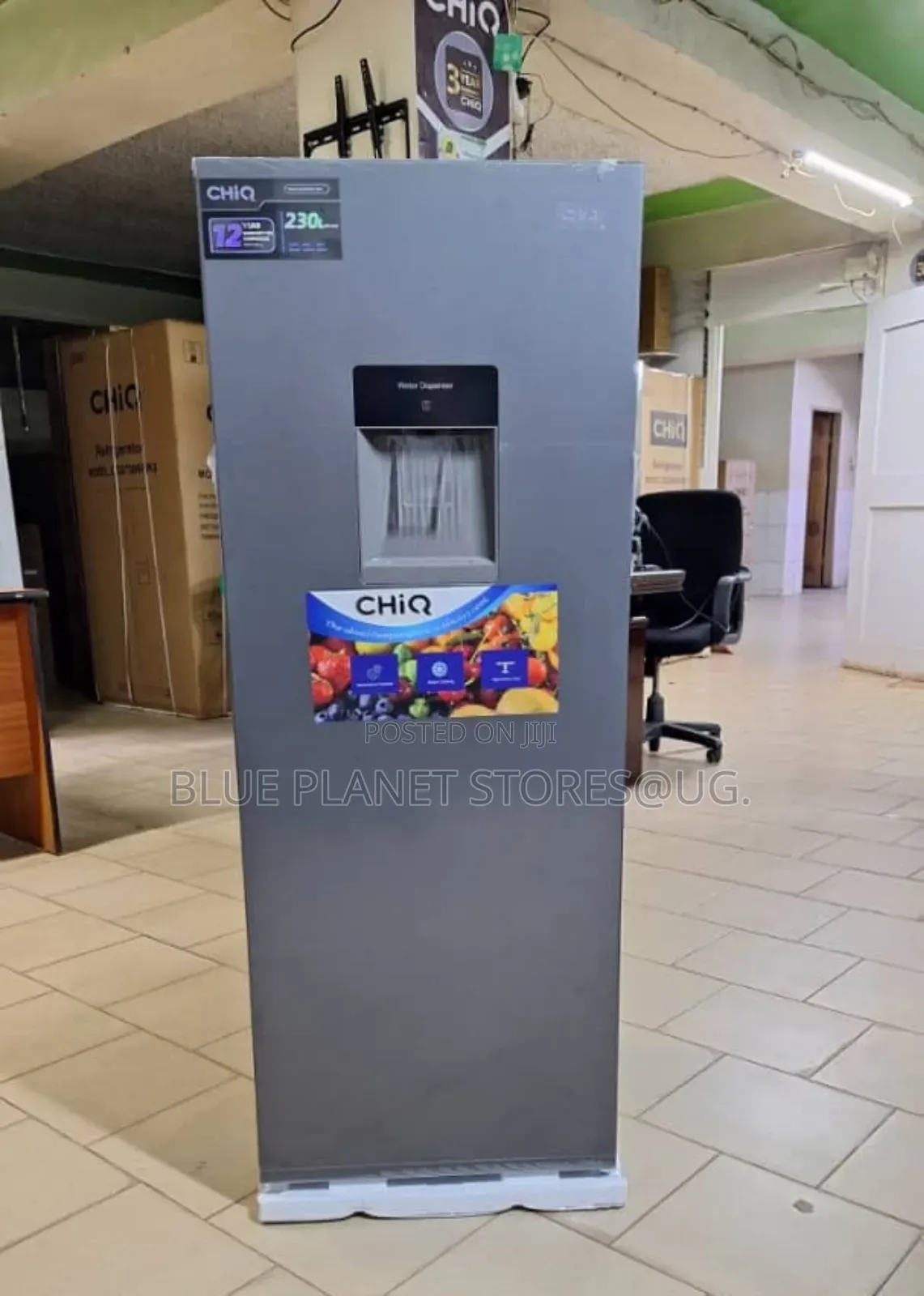 Chiq 230litres Single Door Refrigerator With a Dispenser.