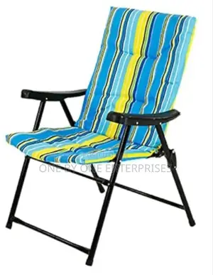 Folding Camping Chair With Cushion Beach for Garden Balcony.