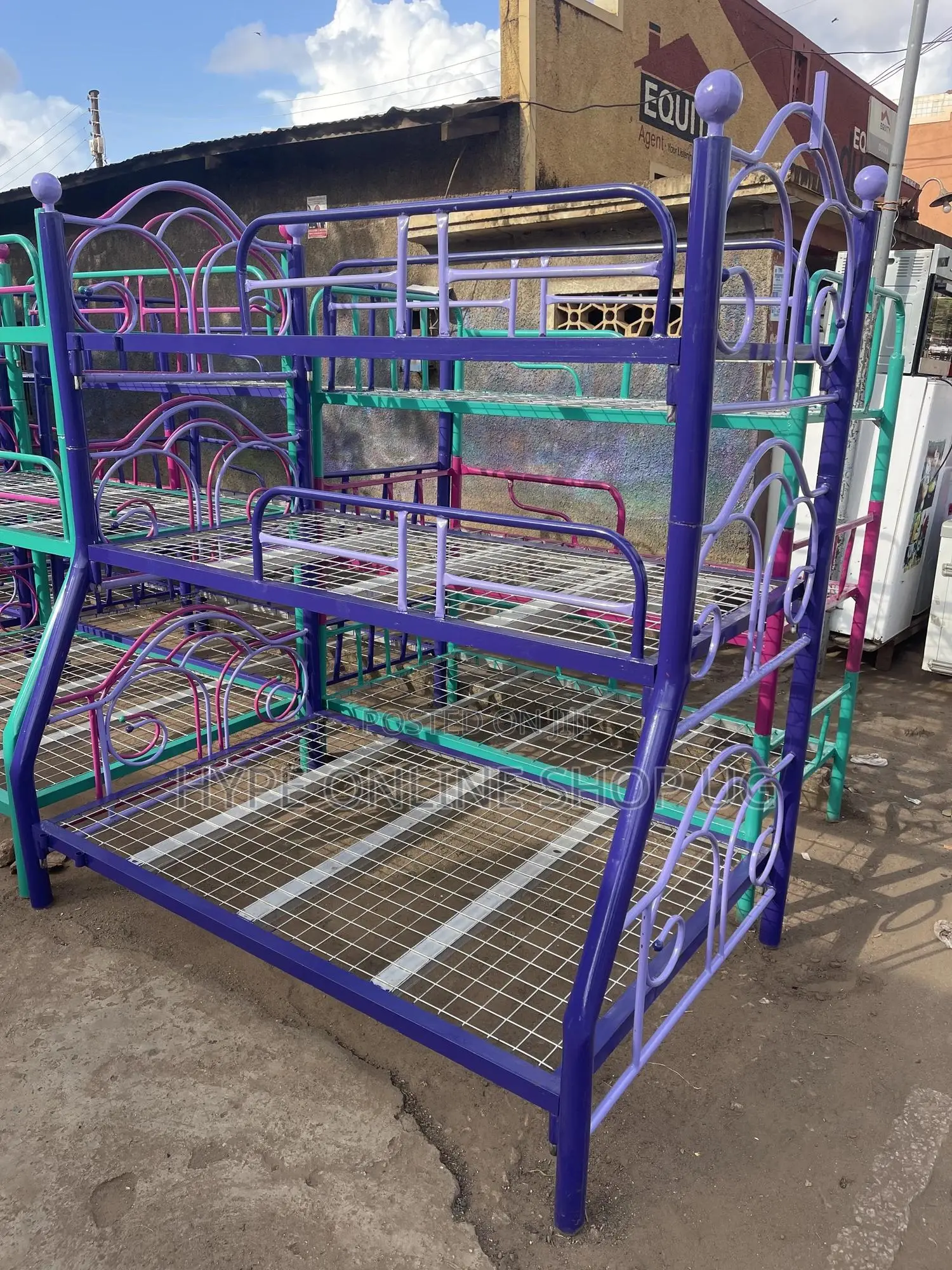 Purple Solid 4by6 and 3by6 Deckerbed