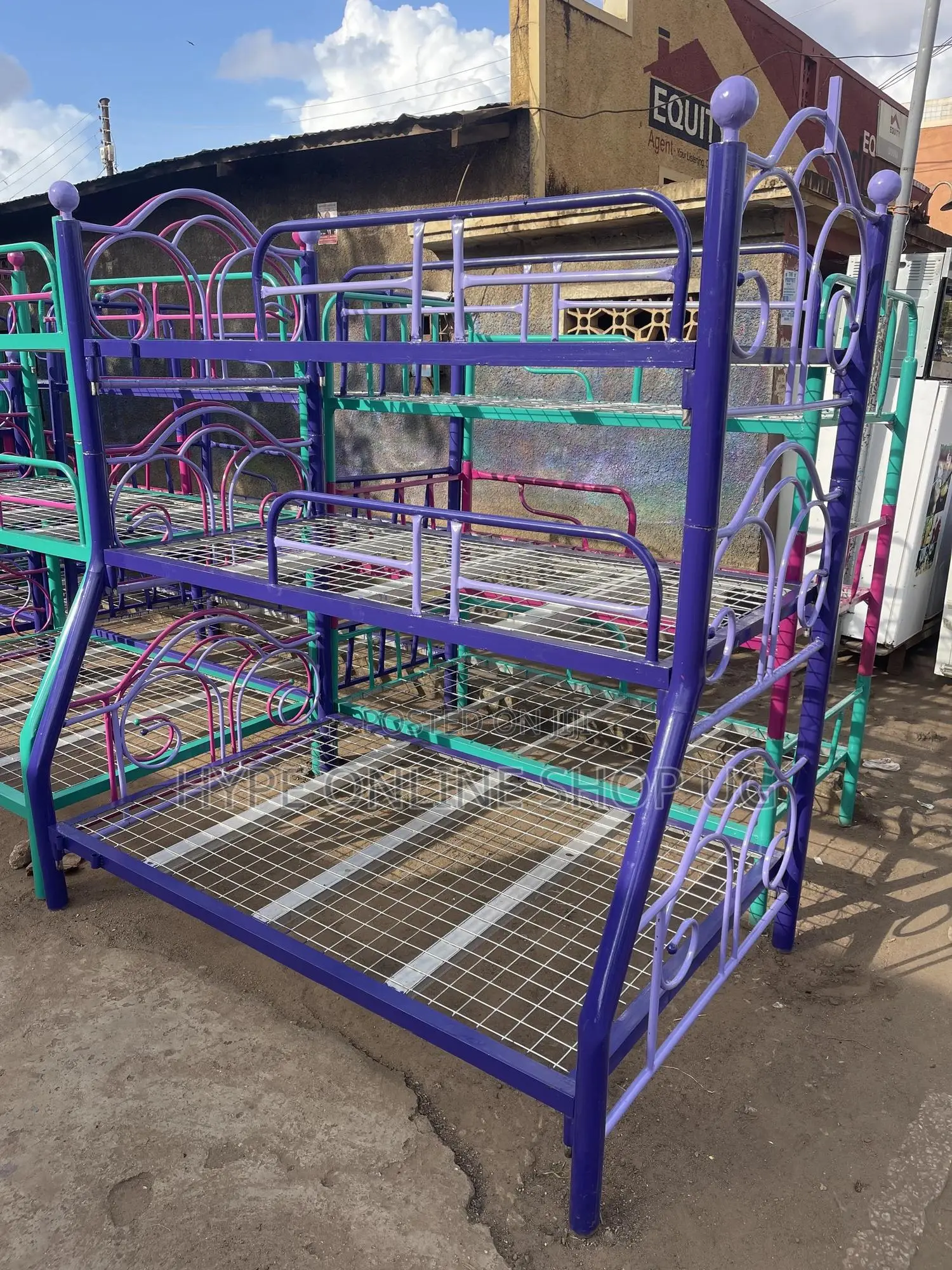 Purple Solid 4by6 and 3by6 Deckerbed