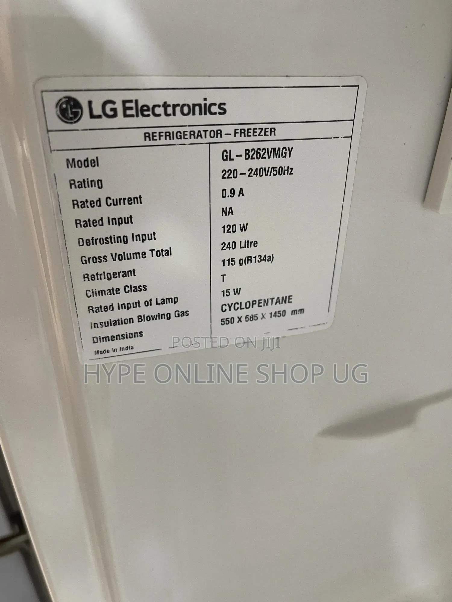 Lg Linear 272l Refrigerator Double Door