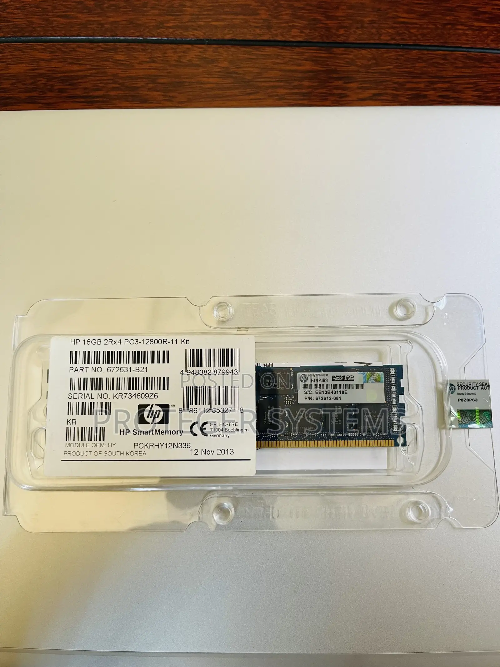 16gb Pc3/Ddr3 12800r Server Ram