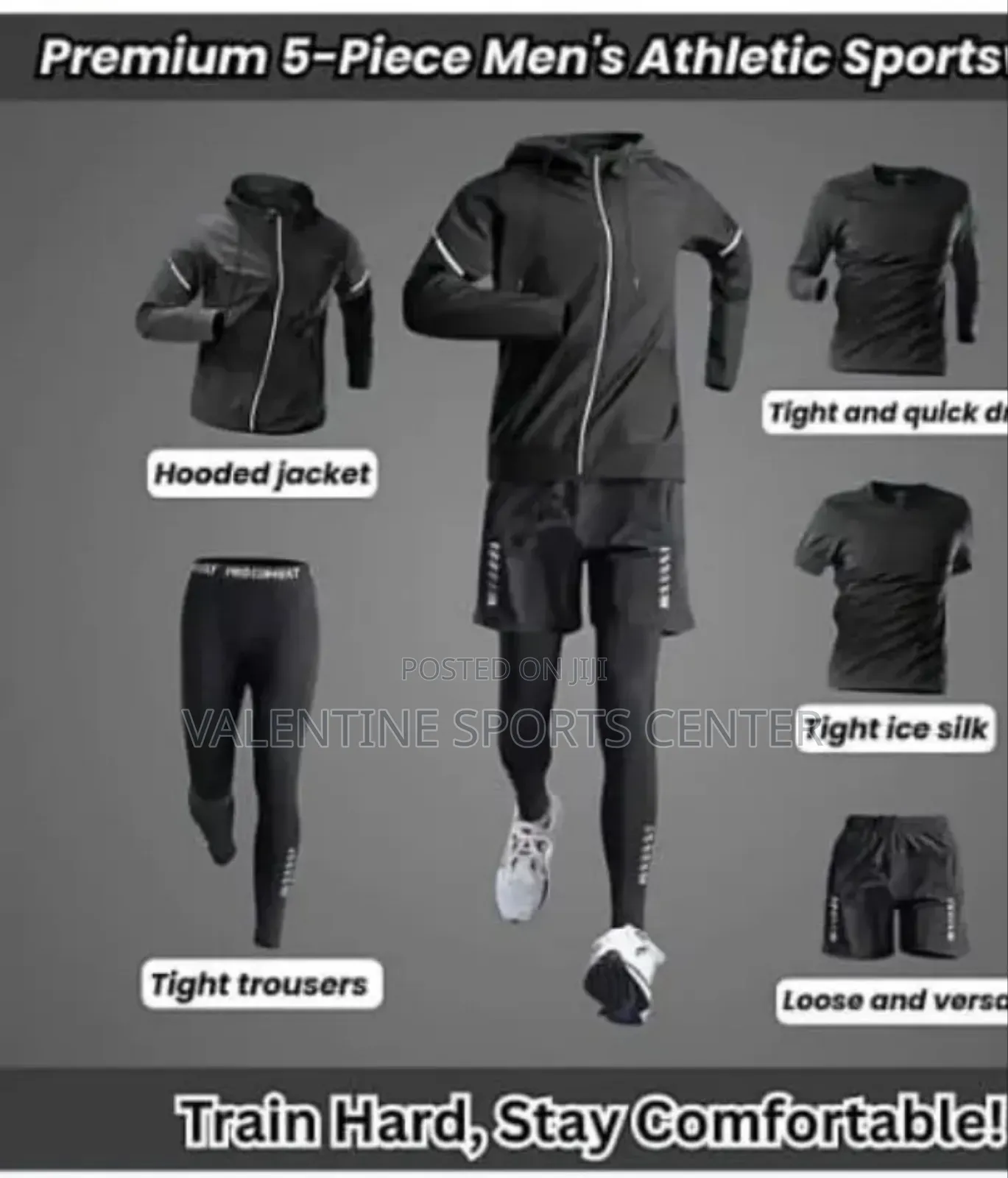 Black Wear Gym 5 Pics Original Material