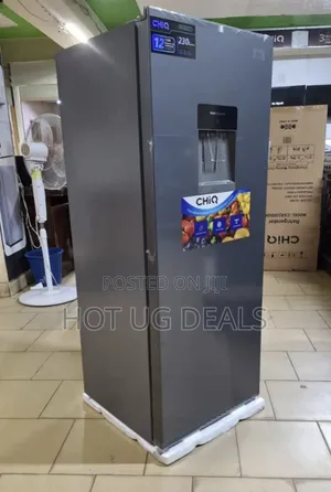 Chiq 230l Single Door Fridge With Water Dispenser- Grey