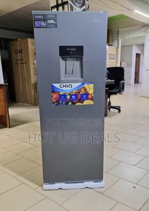 Chiq 230l Single Door Fridge With Water Dispenser- Grey