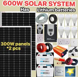 600w Solar System Kit With Lithium Battery/ Long Lifespan