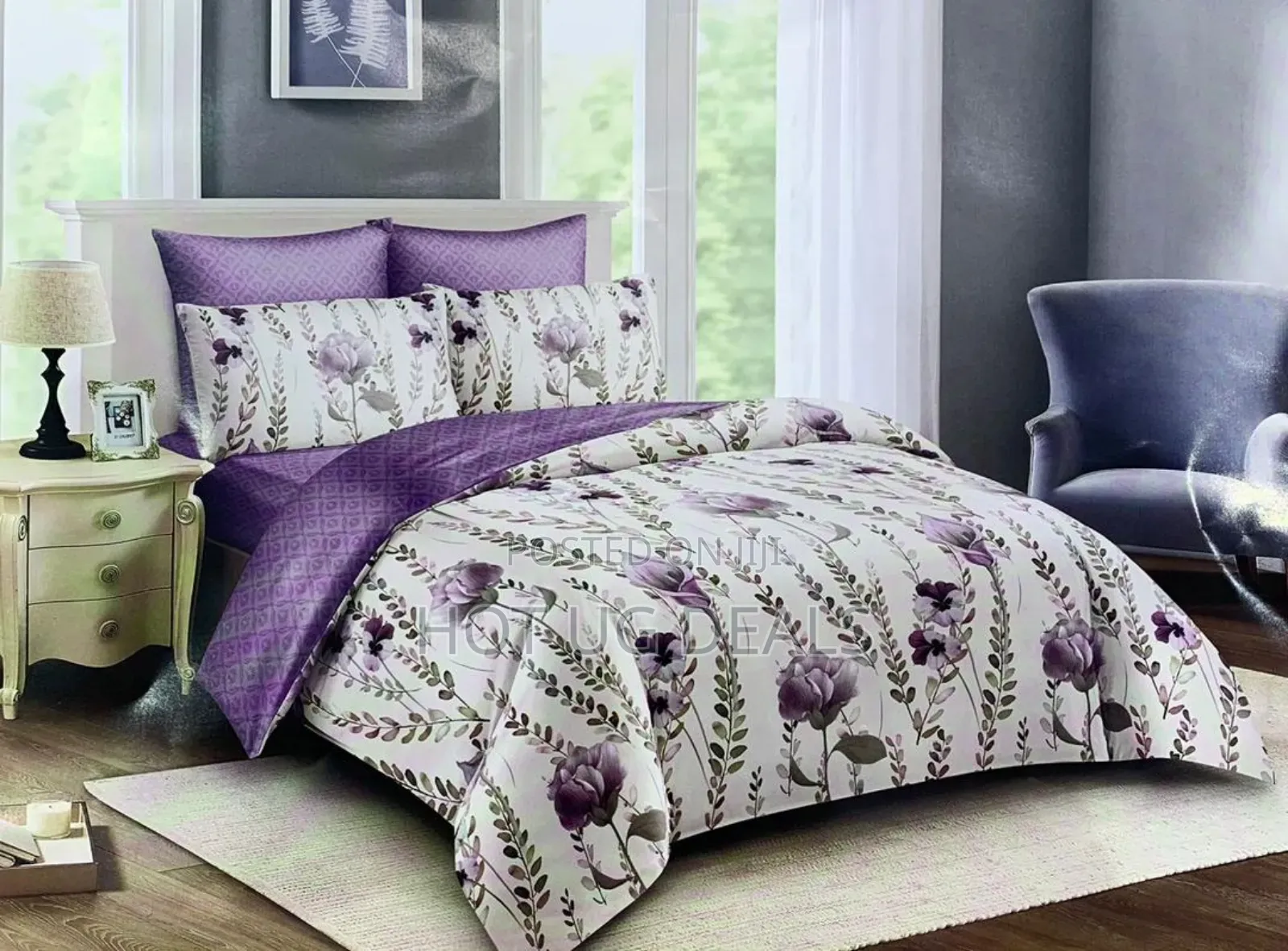 6*6 Duvet Set With 1 Bedsheet 2 Pillowcases-brown