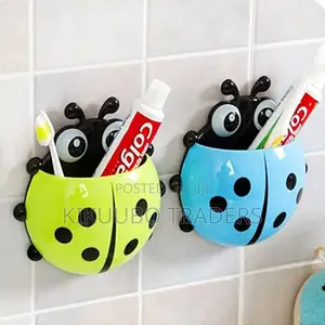 Ladybug Insect Wall Mount Toothbrush Holder