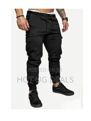 Men's Khaki Track Pants - Navy Blue