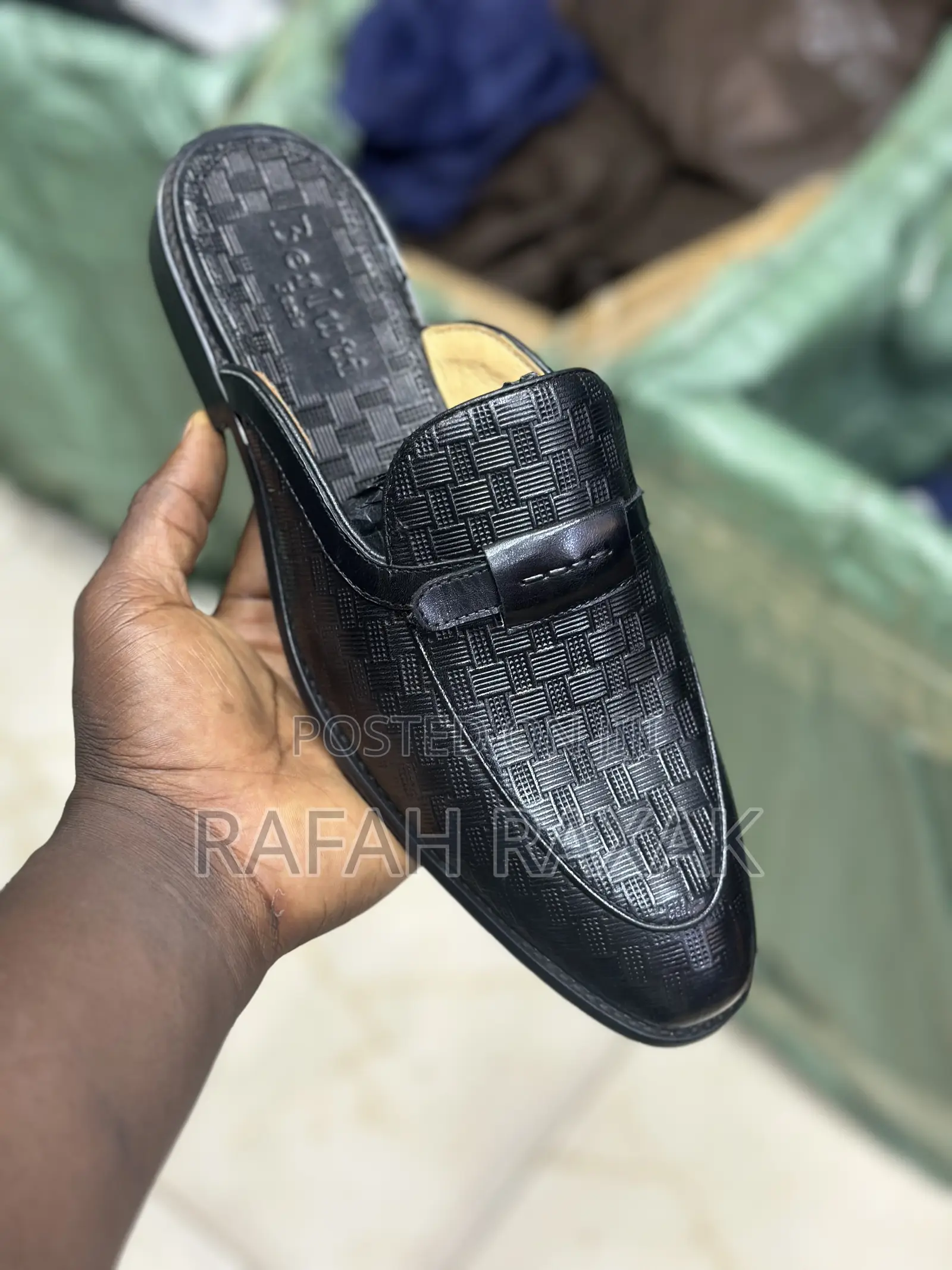 Men’S Classic Designer Half Leather Shoes in Stock