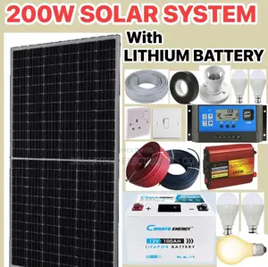 200w Lithium Battery Solar System/ Over 10 Years Lifespan